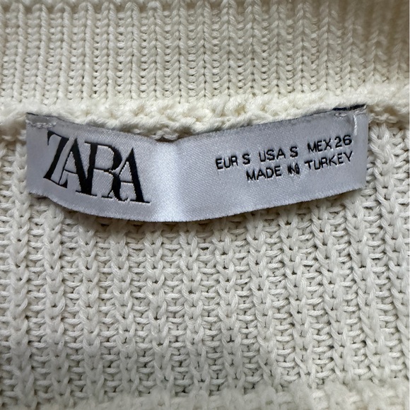 Zara Cream Knit Sweater - Picture 5 of 7